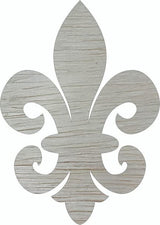 Fancy Fleur De Lis Wooden 8" Cutout, Unfinished Wood Basic Shape NEXTCraft