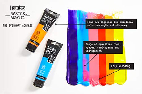 Liquitex BASICS Acrylic Paint Set, 24 x 22ml (0.74-oz) Tube Paint Set Liquitex