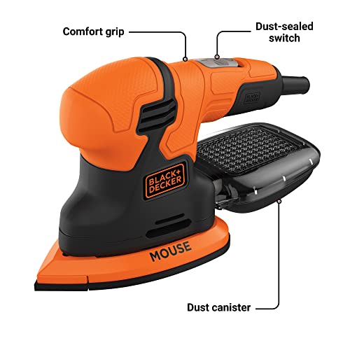 BLACK+DECKER MOUSE 1.2 Amp Electric Detail Sander (BDEMS200C) BLACK+DECKER