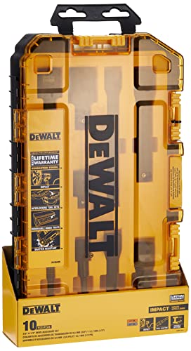 DEWALT Socket Set, Metric, 10-Piece, 3/8" and 1/2" Drive, with Impact Extensions (DWMT74741) - WoodArtSupply