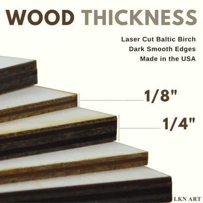 Unfinished Engineers Castle Wood Cut Out Available in a Variety of Sizes and Thicknesses (1/8” Thickness, Small 4" x 3" (Package of 10)) - WoodArtSupply