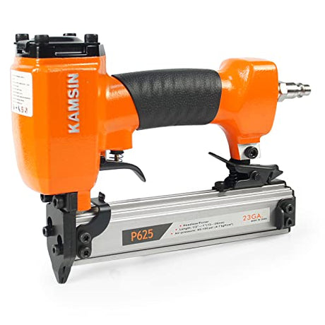 P625 23 Gauge Pneumatic Pin Nailer Accepts 3/8" to 1" Pin Nails, Headless Pinner/Pin Nail Gun for Cabinet, Windows, Doors, and Woodworking KIMSING