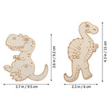 Totority 20pcs Dinosaur Wooden Cutouts for Crafts DIY Wood Cutout Unfinished Painting Wooden Pieces Slices DIY Arts Crafts Supplies Totority