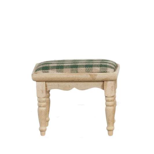 Melody Jane Dollhouse Footstool Stool Unfinished Bare Wood Miniature Furniture