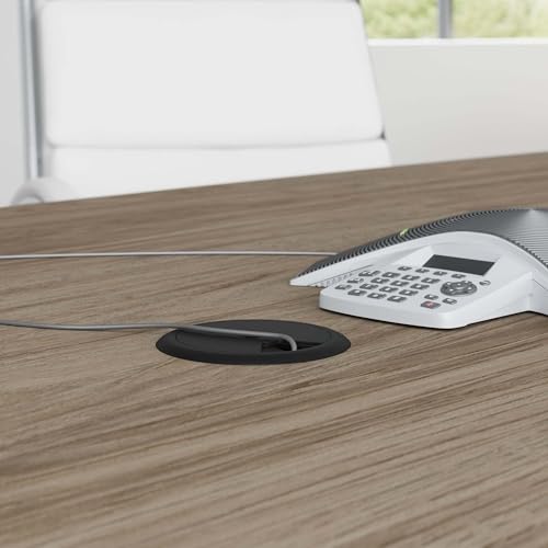 Bush Business Furniture Conference Table for 8-10 People | Boat Shaped 10 FT Engineered Wood Meeting Desk with Wooden Base for Office Boardrooms, Bush Business Furniture