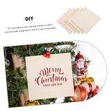 TEHAUX 20pcs Hollow Out Craft Cutout Natural Wooden Pieces Manual Label Blank Wood Crafts Wood Carving Square TEHAUX