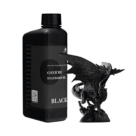 Chitu Systems Conjure Standard 8K Resin 3D Printer Resin, 1kg Fast Curing 405nm Standard Photopolymer Resin for LCD 3D Printing (Black) chitu systems