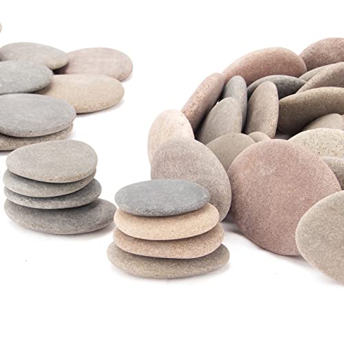 River Rocks for Painting 6 Pcs Extra Large 4.7-6.3 Inch Flat