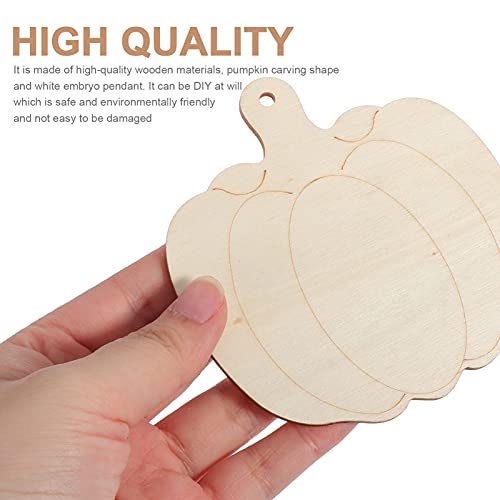 Sewroro 30pcs Wooden DIY Pumpkin Unfinished Wood Craft Cutout Blank Pumpkin for Halloween Fall Thanksgiving Party DIY Craft Decoration Supplies Sewroro