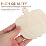 Sewroro 30pcs Wooden DIY Pumpkin Unfinished Wood Craft Cutout Blank Pumpkin for Halloween Fall Thanksgiving Party DIY Craft Decoration Supplies Sewroro