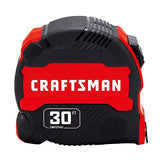 CRAFTSMAN 30-ft Tape Measure with Fraction Markings, Retractable (CMHT37445S) Craftsman