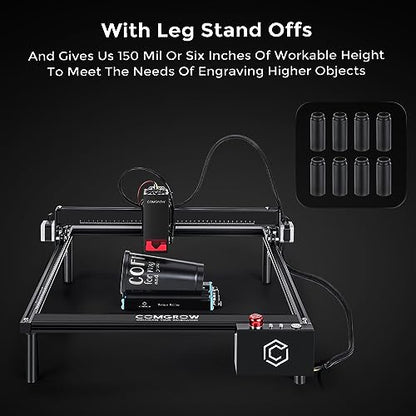 Comgrow Z1 Pro 20W Output Laser Engraver for Wood and Metal with Air Assist,Laser Cutter and Engraver Machine 25000mm/Min Engraving Speed and App - WoodArtSupply