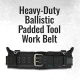 WOLF WTH2110 Heavy-Duty Ballistic Padded Tool Work Belt | Compatible w/Pouches, Holsters & 4-Point Suspenders | Body Waist Comfort Lightweight WOLF Industrial Products