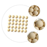 Gogogmee 120 PCS Wooden Beads Ornament Crafts Garland Bead Wood Blocks for Crafts Unfinished paintable Wooden Round Wood Balls gnome Nose Wooden Gogogmee