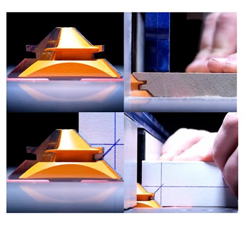 Lock Miter 45 Degree Joint Router Bits + 2Pcs Tongue and Groove Set [1/4-Inch Shank], APLUS 45° Lock Mitre Glue Joint Router Bit + Router Bit Set 3 APlus