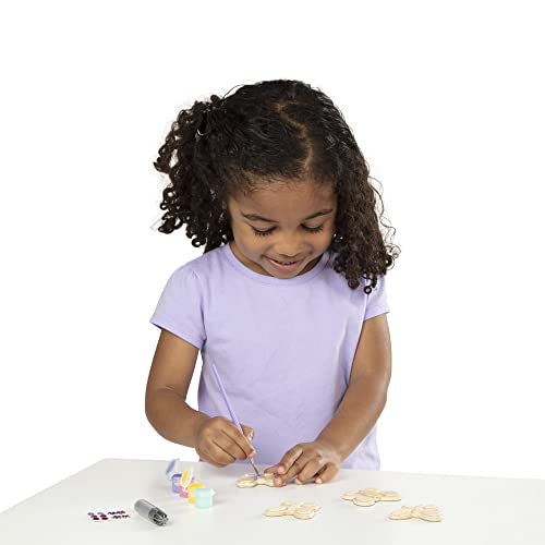 Melissa & Doug Created By Me! Paint & Decorate Your Own Wooden Magnets Craft Kit – Butterflies, Hearts, Flowers - Kids Craft Kits, Great Activity For Melissa & Doug