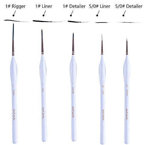 Mont Marte Liner Brush Set for Painting, 5 Piece Detailed Art Brushes with Wood Handle MONT MARTE