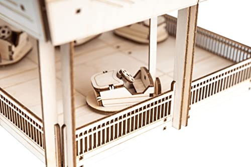 Coasterdynamix 3-D Bumper Cars Wooden Model Kit - Electric Motorized Building Puzzle Kit for Adults and Kids, Toy Puzzles and Mini Craft Decor Models Coasterdynamix