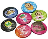 ChiButtons Kit 75mm (3") Button Maker Badge Press Machine-B400 + 75mm Round Die Moulds + 100 Set Pin Button Components + Adjustable Circle Cutter ChiButtons