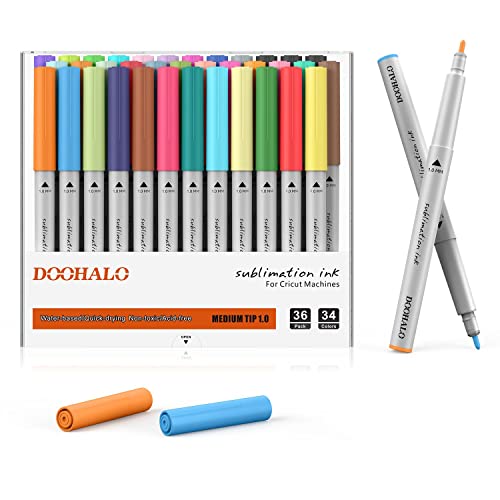 DOOHALO Sublimation Markers Infusible Pens Compatible with Cricut Maker 3/Maker/Explore 3/Air 2/Air 1.0 Tips Sublimation Ink Pens for Cricut Mug - WoodArtSupply