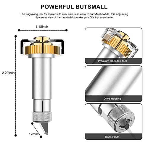 Knife Blade and Drive Housing for Cricut Maker 3/Maker,Knife Blade accessories and Drive Housing tool Perfect for Wood cutting,Mat UTNVBTR