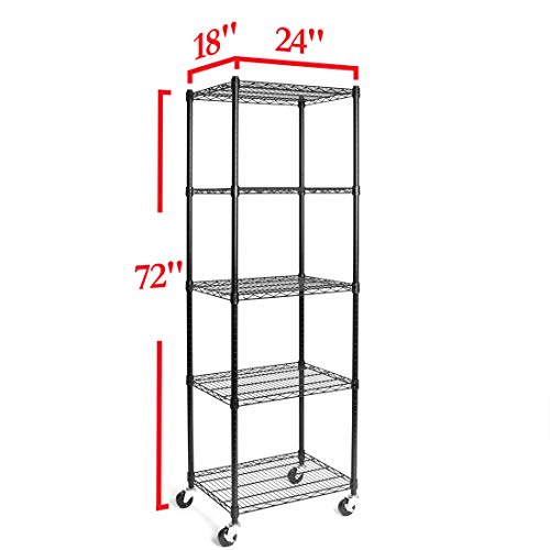 Seville Classics UltraDurable Heavy Duty NSF Solid Steel Wire Rack Storage Unit, Organizer for Garage, Warehouse, Office, Restaurant, Classroom, - WoodArtSupply