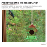 VILLCASE 1 Set Lanyard House Unfinished Arts Kits Kids Craft Wind Chime Ornament Wind Chime Pendant Wind Chime Kit Pigment Child Decorate Wood VILLCASE