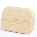 Pack of 4 Unfinished Wood Beveled Edge Clipped Corner Rectangle Plaques from Factory Direct Craft - Blank Wooden Rectangle Signs for DIY Crafts and WoodArtSupply