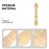 COHEALI 36 pcs Wooden Art Craft Decor Accessory DIY Spindles Unfinished Dollhouse Wood Handrails Layout Models Miniature Furniture for Mini Railing COHEALI