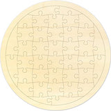 Blank Puzzle Round Shape with 38 Pieces to Draw on, Each Piece is Unique, Blank Wooden Jigsaw Puzzles with Puzzle Tray for Crafts & DIY, Custom MoinKidz