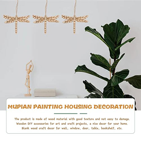 HEALLILY Blank Wooden Ornaments 50 Pcs Unfinished Wood Slices, Christmas Ornaments Wood Kit, Natural Wooden DIY Crafts with Rope for Xmas Holiday HEALLILY