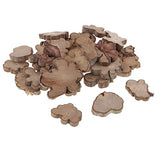 30pcs Irregular Wood Log Slices Natural Tree Decorative Embellishments SYZ-inems