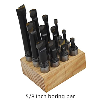 waltyotur Boring Bar Set 5/8 Inch Boring Bars for Boring, Lathe or Milling Machines 12-Pack - WoodArtSupply