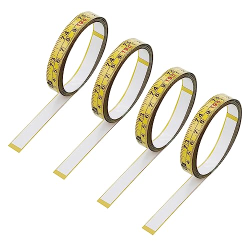 Steel Self-Adhesive Measuring Tape, Imperial and Metric Scale Ruler Sticker, 78-Inch Left to Right Reading Tape Measure Sticker for Workbench, - WoodArtSupply