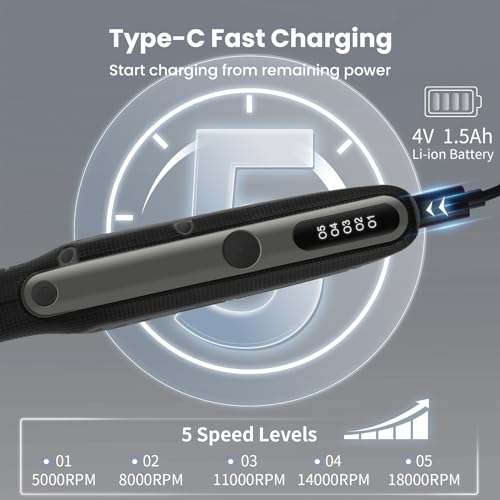 HARDELL Mini Cordless Rotary Tool 4V, 5-Speed Rotary Tool Kit with 86 Accessories, Power Rotary Tool for Cutting, Engraving, Sanding, Drilling, HARDELL