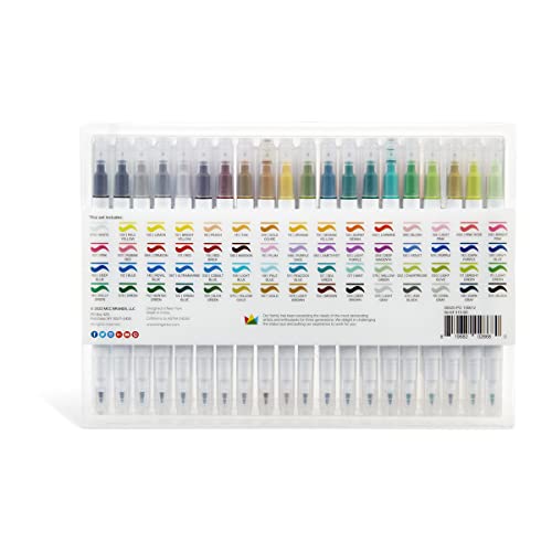 KINGART Studio Twin-Tip Sketch Markers, Set of 60 Unique & Vivid Colors, Set of 60 - WoodArtSupply