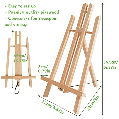 CONDA 6 Pack 16" Tabletop Display Easel, Portable A-Frame Tripod Display Easel for Painting Party & Displaying Canvases, Photos, Display Tripod conda