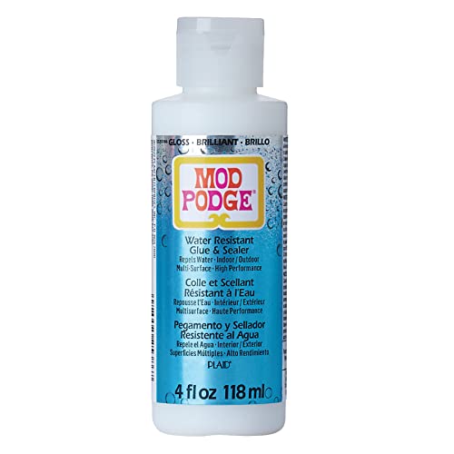 Mod Podge Water Resistant Glue, 4 fl oz Premium Acrylic Sealer, Perfect for Easy to Apply DIY Arts and Crafts, CS25386, Clear Mod Podge