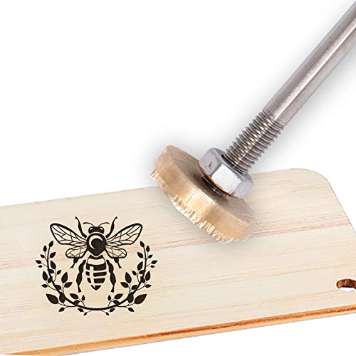 Bees Pattern Brass Branding Iron Stamp - 30mm Leather & Wood Craft Tool SUPERFINDINGS