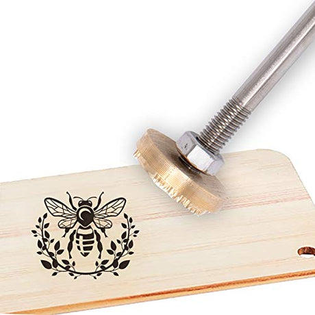 Bees Pattern Brass Branding Iron Stamp - 30mm Leather & Wood Craft Tool SUPERFINDINGS