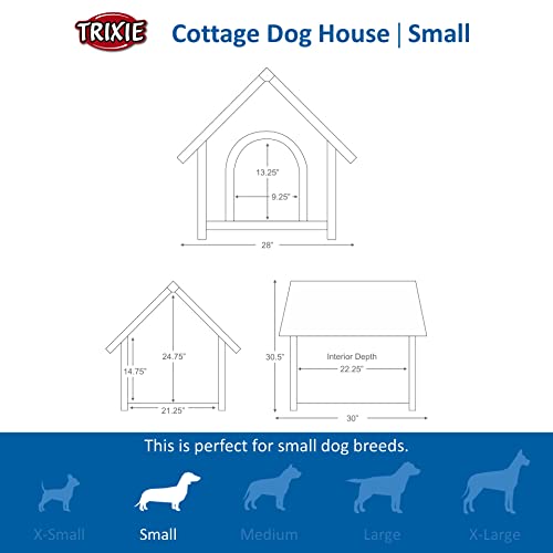 TRIXIE natura Cottage Dog House | Small - WoodArtSupply