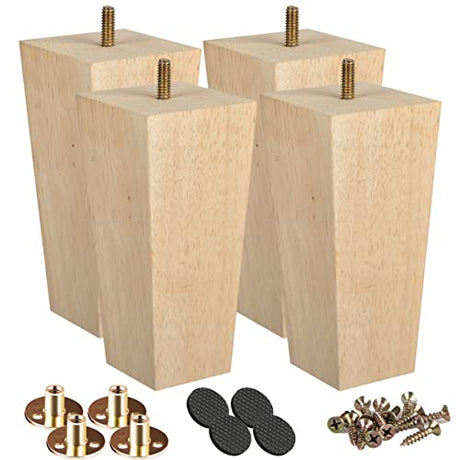 4 inch Solid Wood Furniture Legs, Btowin 4Pcs Mid Century Modern 4inch (10cm) BN1207112 04 10/z18 0 Btowin