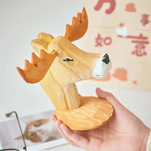 Eyepkildly Animal Glasses Ornaments Handmade Wood Carved Animal Eyeglass Holder Cute Sunglasses Display Stand Nightstand Home Office Desk Decor Eyepkildly