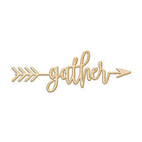 Gather Right Arrow Wood Sign Home Decor Wall Art Hanging Rustic Unfinished 36" x 13" Woodums