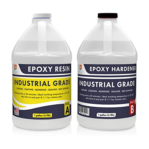 Epoxy Resin 2 Gallon Kit Industrial Grade | Easy to Use, Super Strong, Glossy, Clear, Water-Resistant | for Bonding, Sealing, Casting, Coating, East Coast Resin