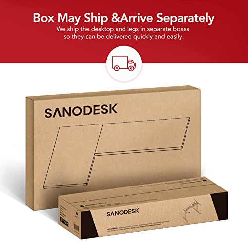 SANODESK 63-Inch Large Dual Motor L-Shaped Electric Height Adjustable Standing Desk - Reversible Panel - White Top/White Frame - Ideal for Gaming, SANODESK