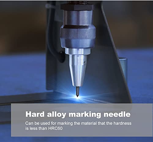 US Stock 100W Pneumatic Dot Peen Metal Marking Machine Engraving Size 120x50mm(4.7X2inch) with Digital Control Depth 0.02-1 mm Pneumatic Metal XINCHENG PRECISION