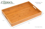 Lipper International 8865 Solid Bamboo Wood Serving Tray, 19.75" x 13.75" x 2.25" Lipper International