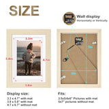 KINLINK 5x7 Picture Frames Natural Wood Frames with Acrylic Plexiglass for Pictures 4x6 with Mat or 5x7 without Mat, Tabletop and Wall Mounting KINLINK