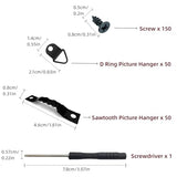 Picture Hanging Kit 251 PCS, Include 50 Sawtooth Picture Hangers, 50 D Ring Picture Hangers, 150 Screws and 1 Screwdriver, Picture Frame Hanging UEHENUE